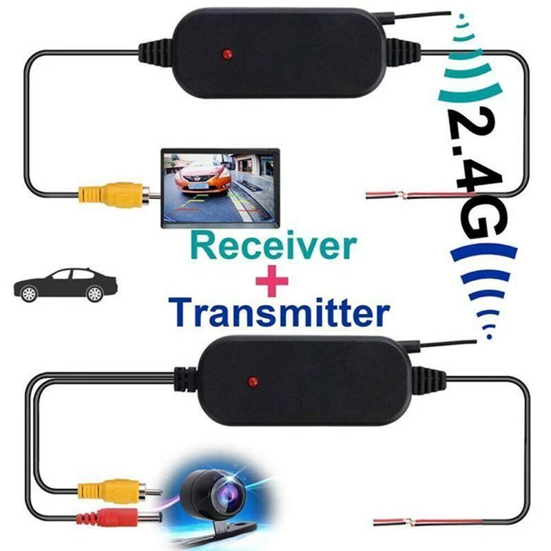 New 2.4GWireless Video Transmitter Receiver Kit for Car Rear View Camera&Monitor - Image 4 of 4