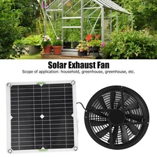 10in 100W Waterproof Solar Panel Exhaust Fan For Greenhouse BBT