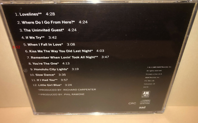 Carpenters CD Lovelines hit If I Had You Phil Ramone Karen