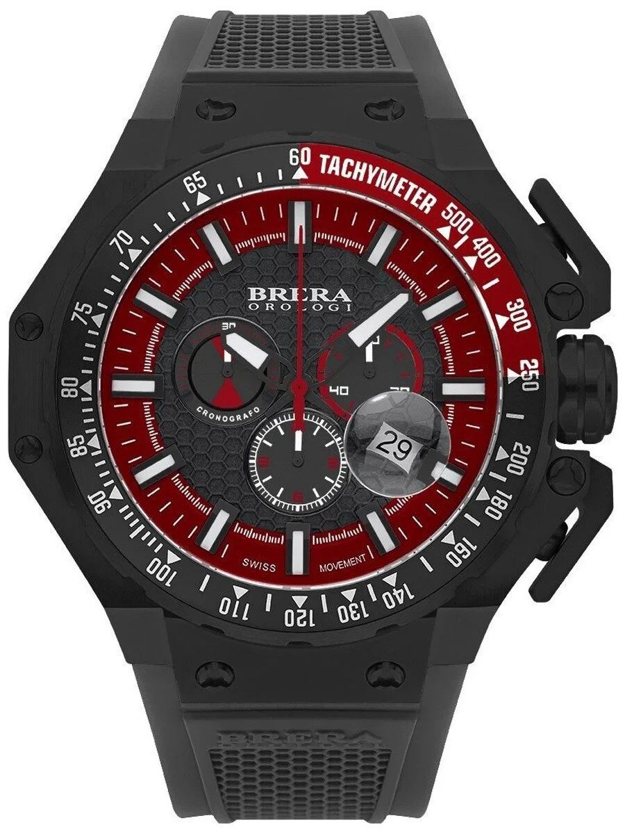 NEW Brera Orologi PRO DIVER Blue IP 47mm ISO Chronograph Mens