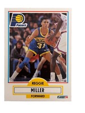 Excellent: Vintage 1990-91 FLEER Reggie Miller Indiana Pacers Trading Card