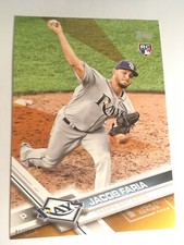 2017 Topps Update Jumbo 5x7 Jacob Faria Rays RC US240 #'d 01/10 Gold