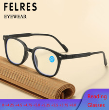 Unisex Square Anti Blue Light Reading Glasses 4.25 to 6.0 Presbyopic Glasses