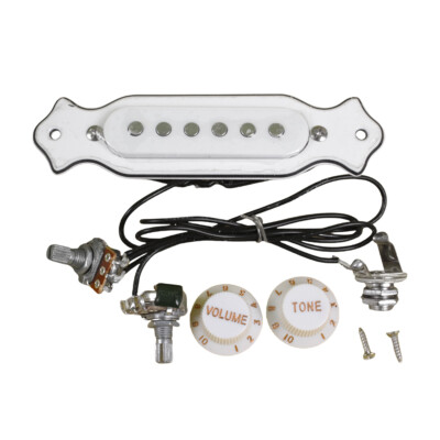 Acoustic Guitar Soundhole Pickup Microphone Amplifier & 6 Hole Pickup Speaker
