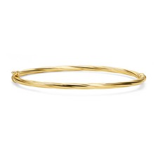 MIORE Damen Armreif 925 Sterling Silber vergoldet 18K Gelbgold - handgefertigt