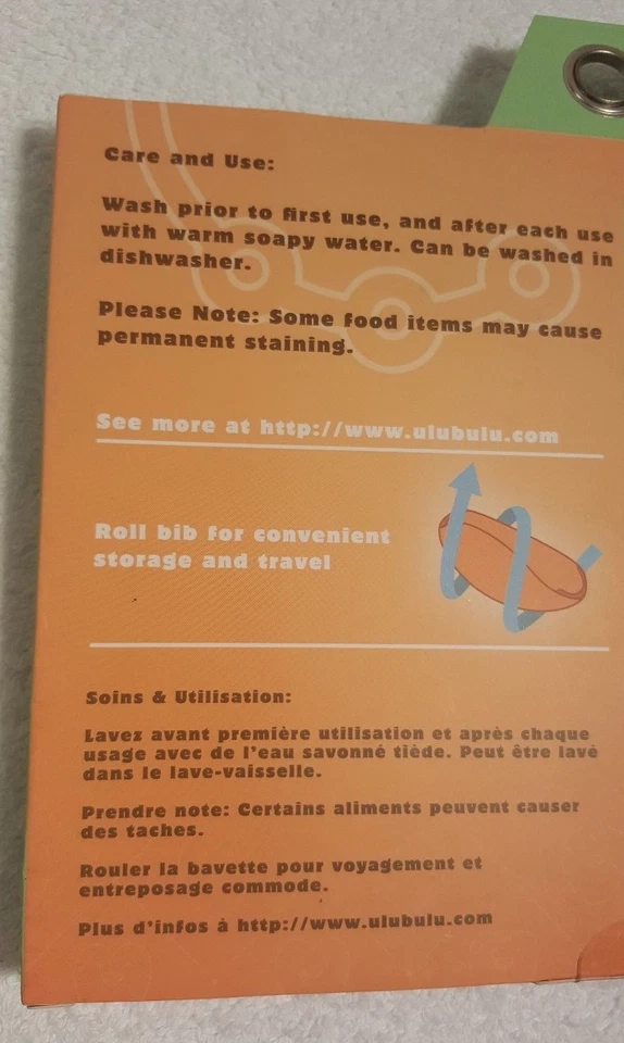 NEW Ulubulu Silicone Baby Toddler Bib Brown Dog Crumb Catcher Dishwasher Safe - Image 3 of 4