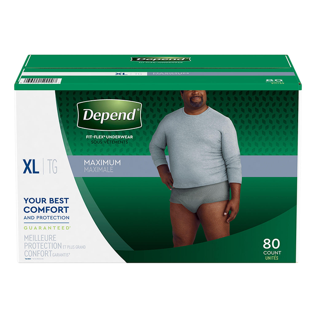 Depend FitFlex Disposable Underwear for Men, Fragrance Free Extra