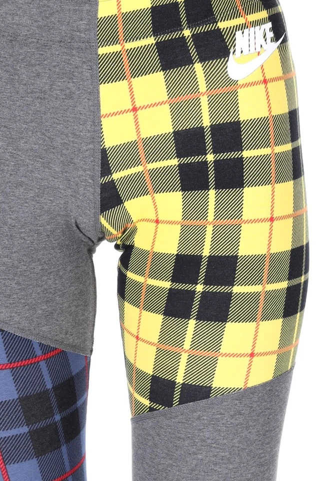 Nike Leggings Plaid Sportwear, Donna - Art. BV4633-071 (Grigio/Multicolor) - Immagine 3 di 4