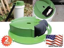 2 pack Humane Mouse Trap, Child and Pet Safe, Bucket Lid Mousetrap