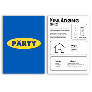 Einladungskarten Zum Geburtstag Party Einladung Lustig Witzig 30 40 50 60 Ebay