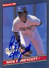 Rick Honeycutt autographed baseball card (Los Angeles Dodgers) 1986 Donruss #372