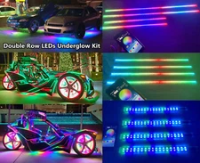 Quad Row Dream Color CHASING Underglow Strips Lights Slingshot Bluetooth+ Remote