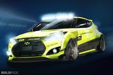 Cars 2013 hyundai veloster turbo yellowcake night racer Desk Mat Stitched