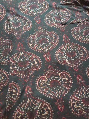 Lularoe Carly SMALL Black Red Tan Floral  FLEUR-DE-LIS NWT