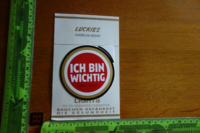 Alter Aufkleber Tabak Zigaretten LUCKY STRIKE Spruch Ich bin wichtig eBay