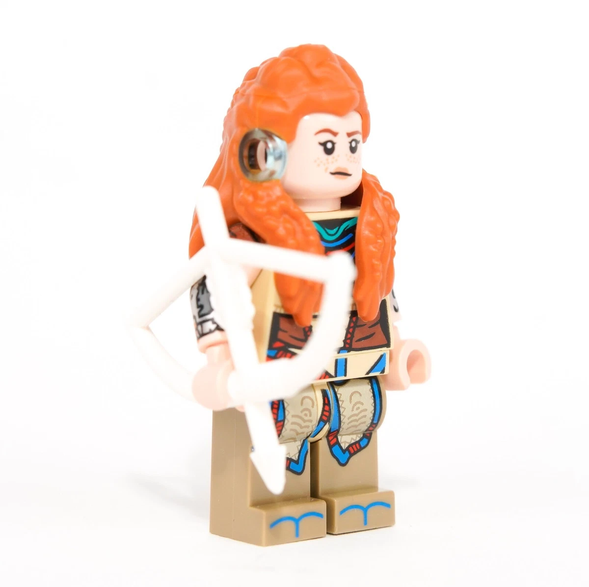 Lego Aloy Minifigure Horizon Forbidden West (Tall Neck 76989) with Bow