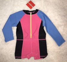 50 NWT 3T 90cm Girl Hanna Andersson ALL IN ONE RASH GUARD SWIMSUIT Long Sleeve