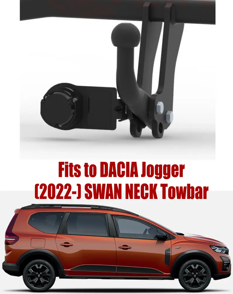 Swan Neck Tow Bar For DACIA Jogger (2022-) & 7 Pin Bypass Relay