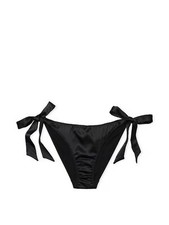 Victoria's Secret Tease Embroidery Side-Tie Cheeky Panty Color Black NWT