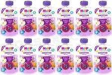 12 HIPP Organic Blueberry in Apple Pear Smoothie Dessert from 1 Year 120ml 4oz
