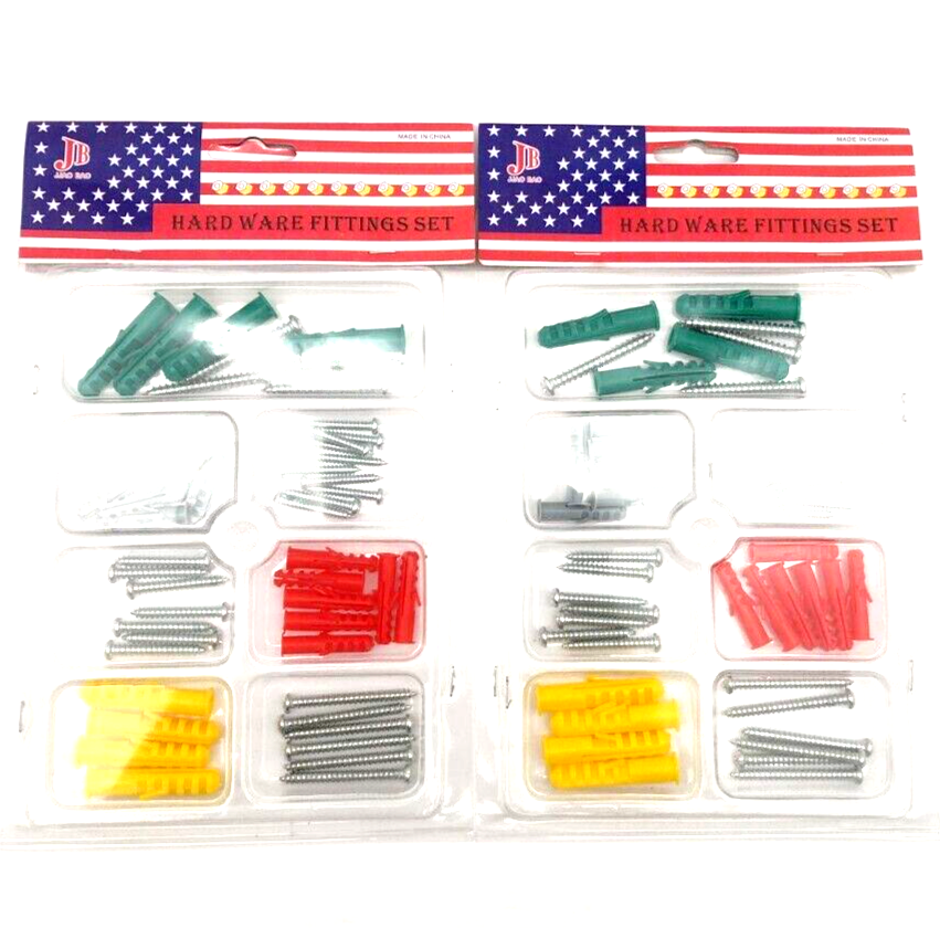 Drywall Anchors and Screws Assortment Kit Wall Plug Frame Fixing