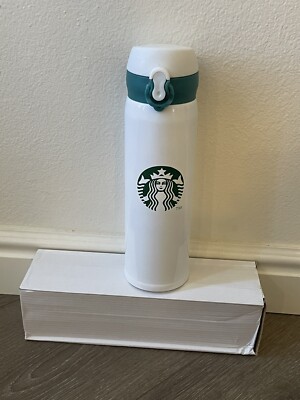 Starbucks 12oz (350ml) Stainless Steel Thermos Flask Cup White & Green/White Lid
