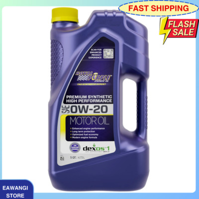 Royal Purple High Performance Motor Oil 0W-20 Premium Synthetic Motor Oil,5Quart