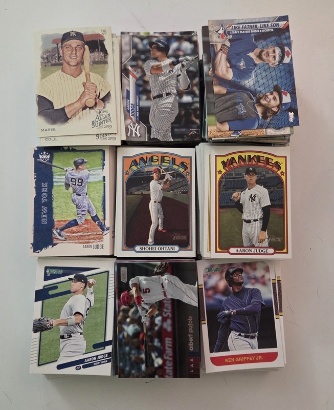 HUGE 2019-2021 Baseball Card lot! 4.5+ lbs! Ohtani, Babe Ruth, Judge see photos!