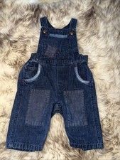 Vintage Baby Gap Patch Blue Jean Overalls Newborn 3-6 Photoshoot Farm West