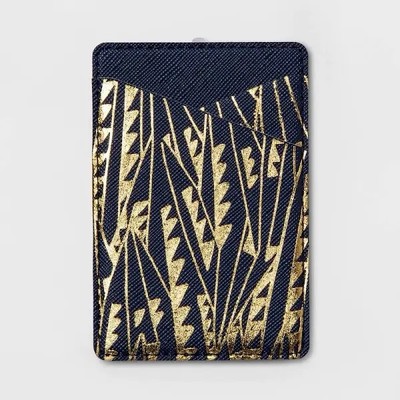 heyday Cell Phone Wallet Pocket - Cards Holder Art Deco Navy - NEW
