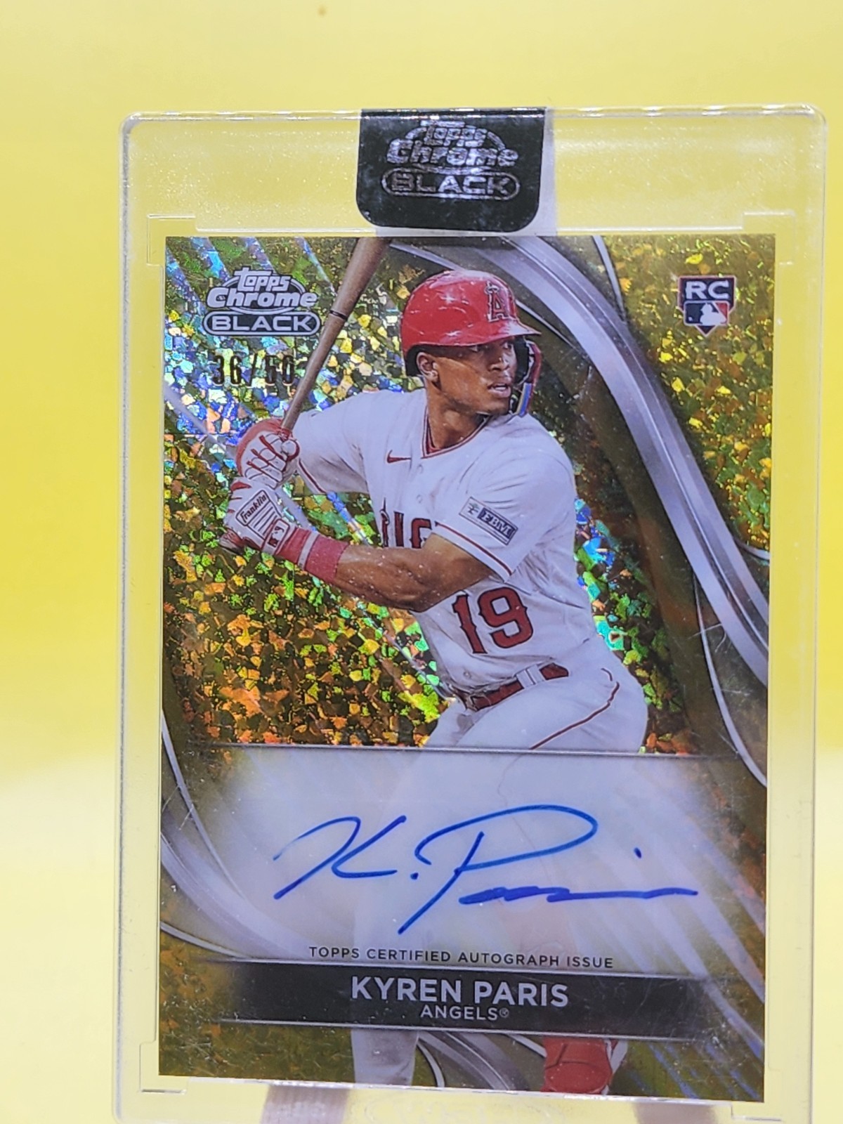 Kyren Paris 2024 Topps Chrome Black CBA-KP Gold Diamond Refractor Auto RC /50