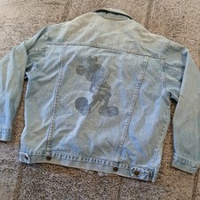 Vintage Early 90s Disney World Denim Jacket Women's Medium Mickey Mouse Fading