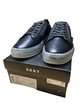 DKNY AARON Mens Sneakers DG106986 US 11 EU 44.5 /UK 10 Nappa PU / Pert Black