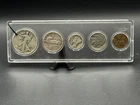 1928 5-Coin Set Walking Liberty Half Dollar, Standing Liberty Quarter, Merc Dime