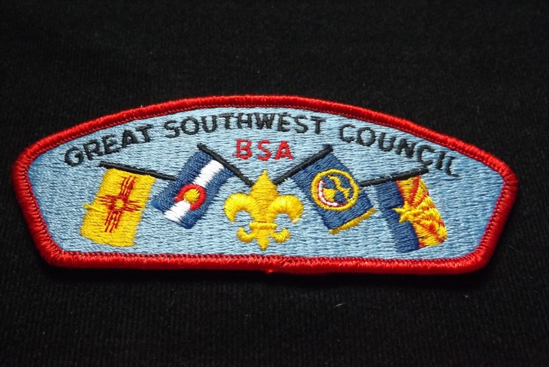 BSA Great Southwest Council  CSP Shoulder Patch Boy Scouts NM AZ CO NV Flags