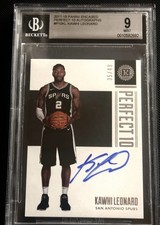 Panini 2017-18 Encased Perfect 10 Autographs Kawhi Leonard P10-KL /49 BGS 9 Auto