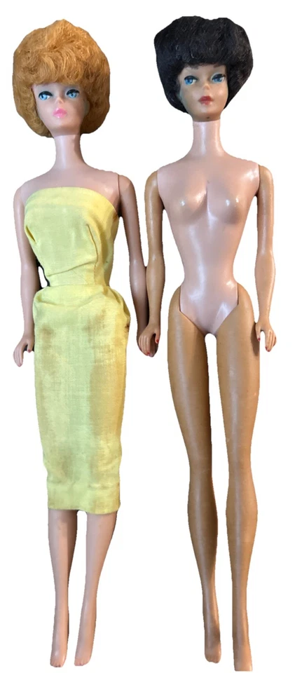 2 Vintage Bubble Cut Barbie Dolls Red And Brunette/black Hair In Case - Image 3 of 4