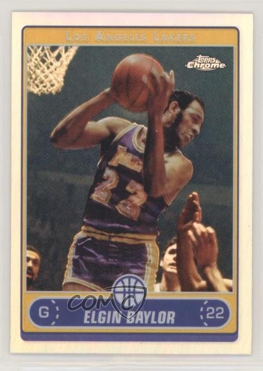 2006-07 Topps Chrome Refractor Elgin Baylor #158 HOF h8k