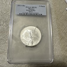 2013 Mo 2 oz Mexico Libertad PCGS MS70 -First Strike only one on eBay XL slab  
