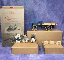 Steiff Delivery Cart With 3 Teddy Bears 3 Crates In Original Box