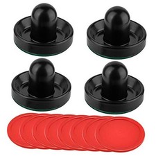 Air Hockey Pushers and Pucks, Air Hockey Paddles, Goal Handles Paddles Black