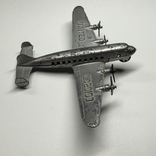 Vintage Tootsie Toy NC 20100 Super Mainliner Die Cast Airplane Silver - 第 1/9 張圖片