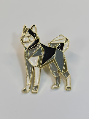 #ad #ad Husky Dog Stylized Design Pin $9.75