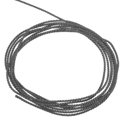 Twisted Cord Trim, 22 Yard 1.5mm 3-Ply Twine Braided Rope Thread, Dark Grey