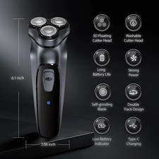 Men Electric Shaver Pop-up Trimmer Rotary Razor Beard Shaving Rechargeable 2