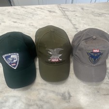 NRA Adjustable Baseball Caps Lot of 3 Multico...