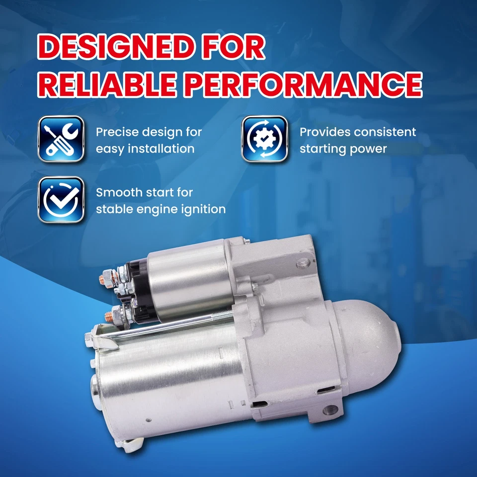 Starter Motor for Chevrolet Cavalier GMC Sonoma Isuzu Pontiac 1.4KW 12V CW 9T Foto 3 de 4