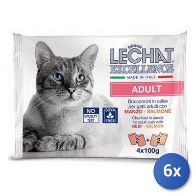 6x Monge Le Chat Excellence Katzen Snack Weiß 804A 8009470008044