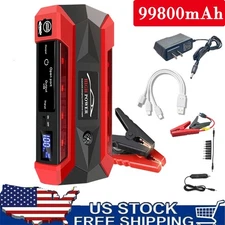 Car Jump Start Booster Power Bank with Air Pump and Wireless Charging Emergency