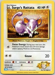 Lt. Surge's Rattata 015/034 Trading Card Game Classic